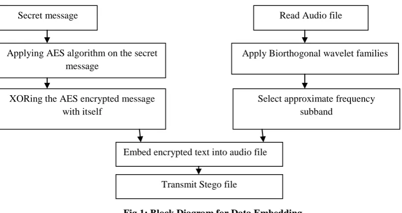 Fig 1: Block Diagram for Data Embedding 