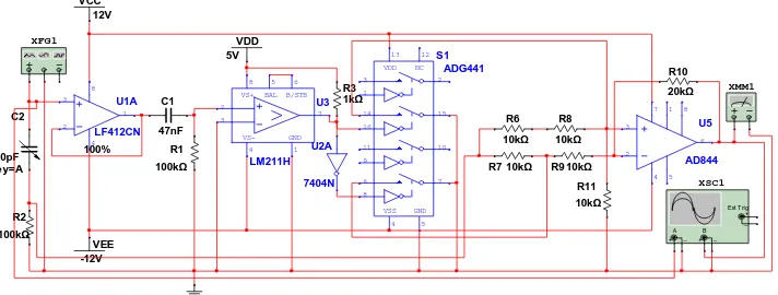 Fig. 5a  Wien Bridge Oscillator, Attenuator, Integrator