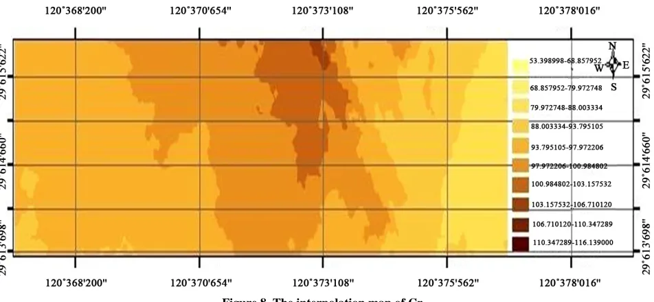 Figure 8. The interpolation map of Cr.  