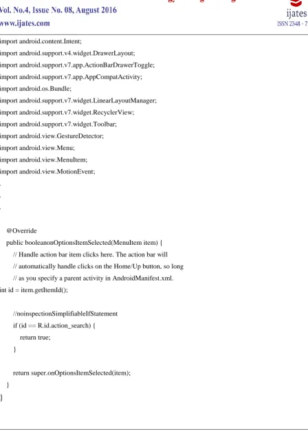 Fig 3: Fragment of product details code class in the application 