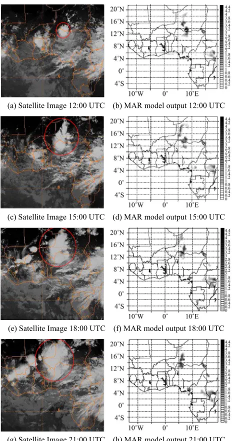 Figure 2 illustrates the 650 hPa wind vectors and pre- 