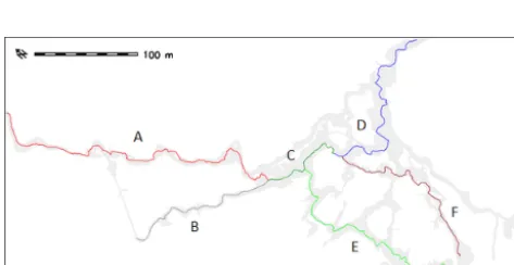 Figure 6. Raster based models with histograms representing the highest cave ceiling altitudebetween the cave bottom and ceiling (a), lowest altitude (b), vertical difference (c), and the ceiling depth below the terrain surface (d)