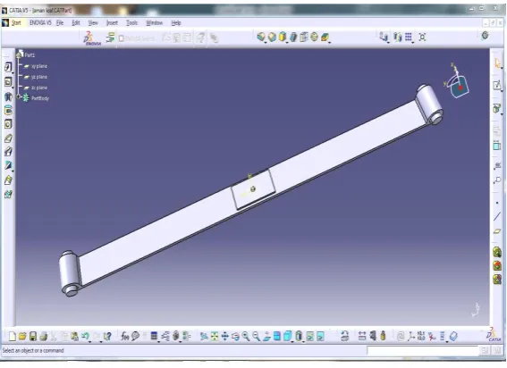 Fig. 4 CAD model of leaf spring 