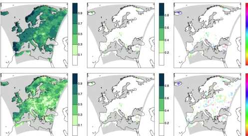 Figure 4. Reduction in absolute trend bias by the non-local approach. Trends measured in percent per decade
