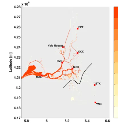 Figure 9. Sediment bottom composition after 1 year, starting withno bed sediment available