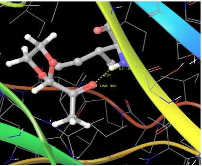 Fig. 3. Docking interaction of 1-docosanol within the active site of Prepared PTEN tumor suppressor PTEN  