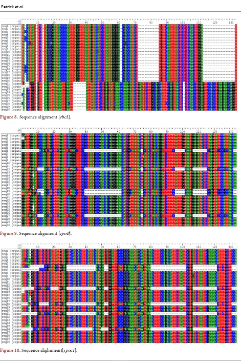 Figure 10. Sequence alighnment[rpoc1]. 