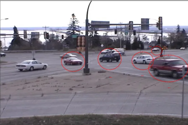 Figure 2-3: A traffic image captured at an intersection (frame N-1) 