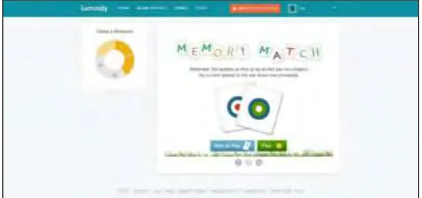 Figure 2.1 Start Lumosity game 