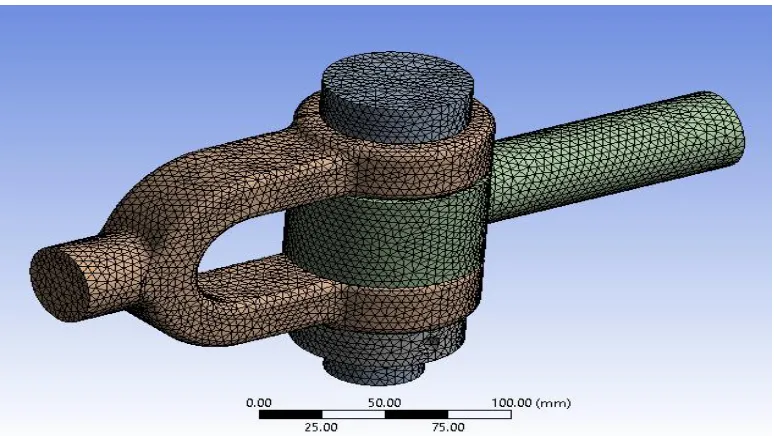 Fig. 7.1 Meshing of Model in ANSYS 