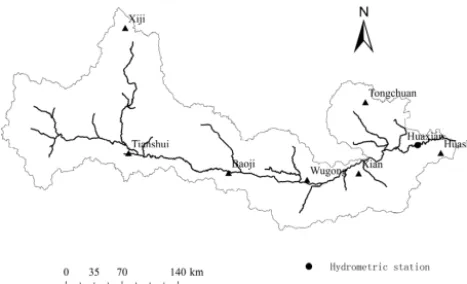 Figure 1. Location of the meteorological and hydrological stationsused in this study.