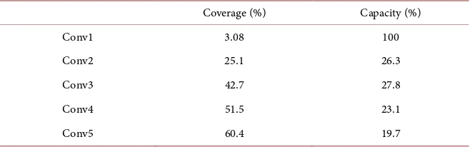 Table 2. Coverage and Capacity of the Network. 