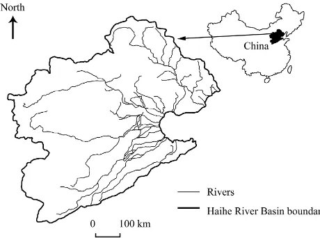 Fig. 1. Location of study area (adapted from website of HaiheRiver Water Conservancy Commission http://www.hwcc.gov.cn/pub/hwcc/static/szygb/gongbao2011/).