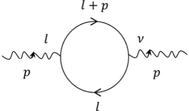 Figure 2. One loop Feynman diagram for external boson lines. 