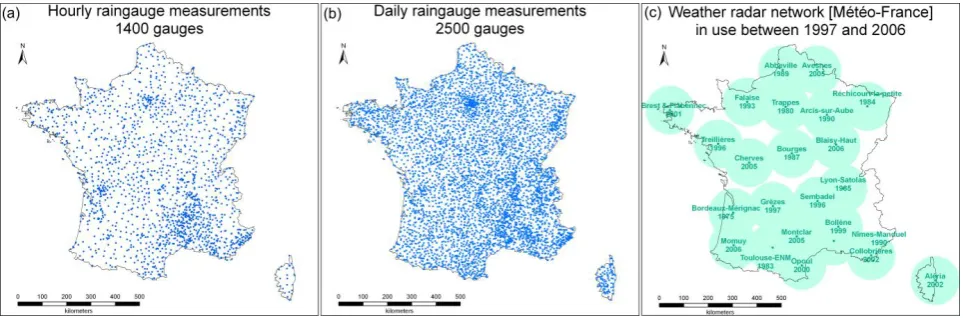 Fig. 2. Locations of the 181 French catchments used in this study.