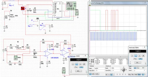 Figure 9. Simulated input interfacing circuit for WDAS. 