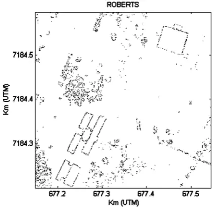 Figure 5. Edges obtained by the Roberts detector. 