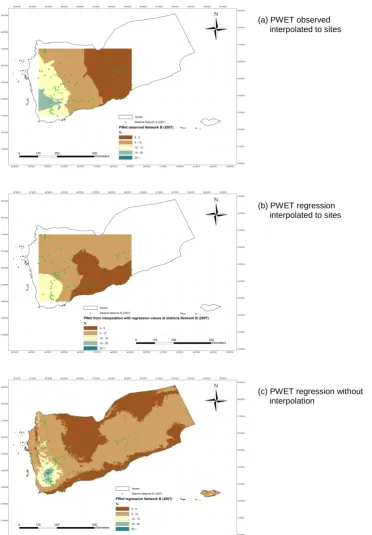Figure 10R. L. Wilby and D. Yu: Rainfall and temperature estimation for a data sparse region As in Fig.9 but for Network B 