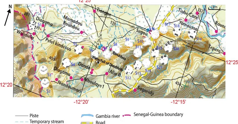 Figure 10. Densities of pole map of discontinuities. 