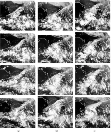 Figure 1. High-resolution satellite imageries in every six-hour interval of the easterly wave on 2006 (source: Meteosat website)