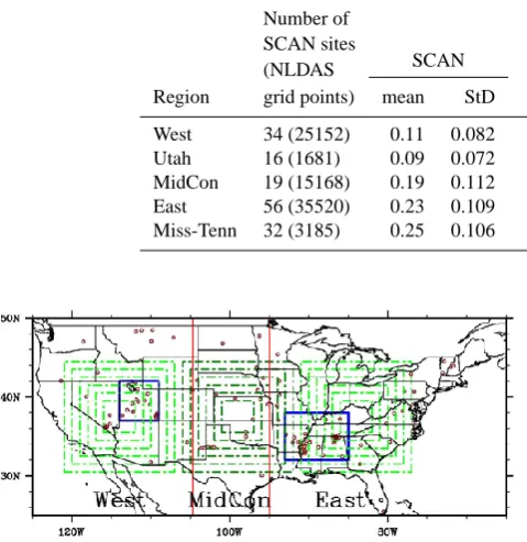 Table 2. Total SCAN and NLDAS precipitation (mm) for the studyperiod (1 May–15 November).