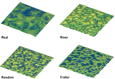 Fig. 2.(areas connected to the bottom boundary are shown in black).    Example of Relative Surface Connection (RSC) function andconnectivity evolution (areas connected to the bottom boundary areshown in black).