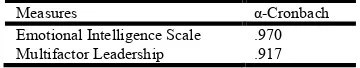 Table 1. Internal Reliability (α-Cronbach) of the Scales 