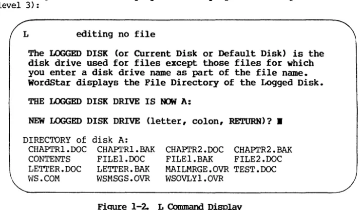 Figure 1-2. L Command Display 