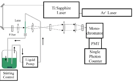 Figure 3.1: Schematic illustration of the experimental setup of the forward detection of 