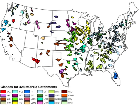 Fig. 14. Clusters of runoff regimes.