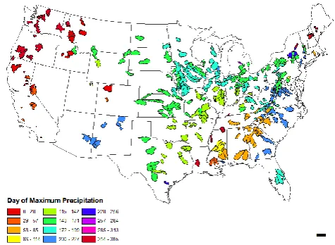 Fig. 3. Spatial distribution of the seasonality index.