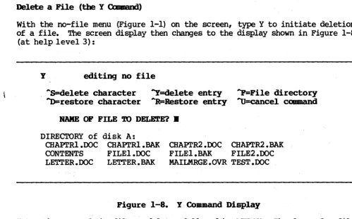Figure 1-8. Y Command Display 
