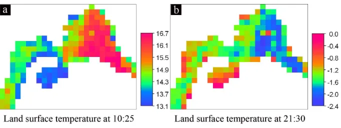 Fig. 6. The relationship between land surface elevation and both (a) the water table depth and (b) the soil texture of the collected samples.