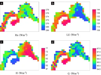 Fig. 8. The cross-relationships between the water table depth and both (a) daytime land surface temperatures and (b) nighttime land surfacetemperatures on 17 January 2007.