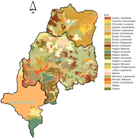 Figure 5: Main rivers and meteorological stations in the eastern Nile basin. Fig. 5. Main rivers and meteorological stations in the eastern Nilebasin.