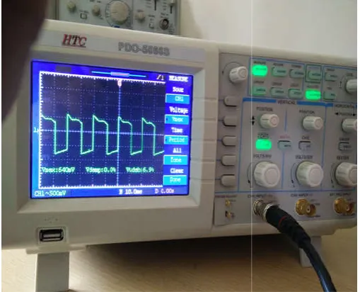 Fig. 9. Fan Speed is HIGH and the Duty Cycle is 100%Fan Speed is HIGH and the Duty Cycle is 100%  