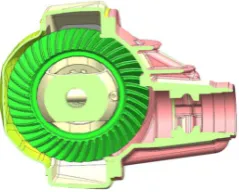 Figure 1. Geometrical model of the hypoid gear. 