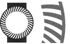 Figure 2. Grid model of the hypoid gear. 