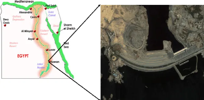 Fig. 1. Location of Aswan High Dam.Fig. (1). Location of Aswan High Dam