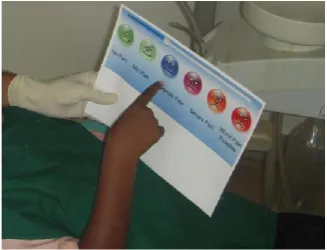 Figure 5. Subjective evaluation of pain using Wong Baker  pain rating scale  