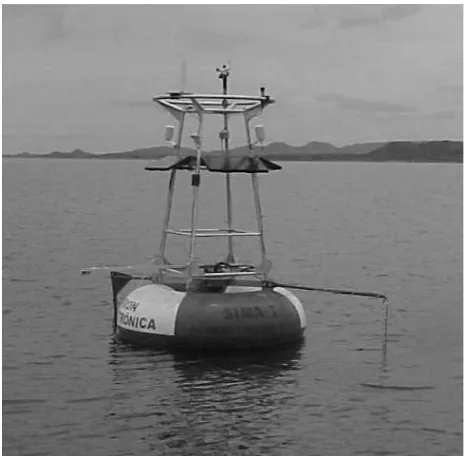 Fig. 1c).The average total annual precipitation in the Curuai ﬂood-plain is 2447 mm year−1, which is much larger than the av-Figure 2: Photo of SIMA installed at ‘Lago Grande’ in the Curuai floodplain (See 