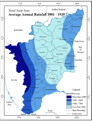 Figure 2. Minimum, Average and Maximum Annual Rainfall – 1901 – 2009   