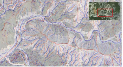 Fig. 5. CI computed on lidar data superimposed to the orthoimage.