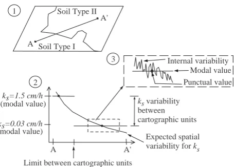 Fig. 4.Spatial variability between cartographic units (Puricelli,2003).