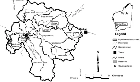 Fig. 1. Location of the experimental catchments.