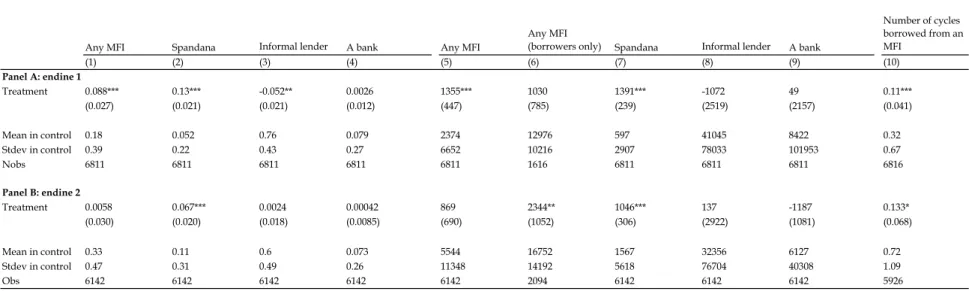 Table 3: Borrowing