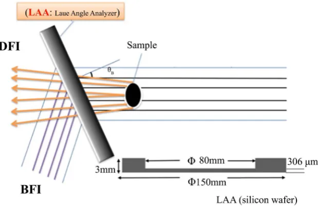 Figure 2. (Color online) Laue diffraction of X-ray dark field. 