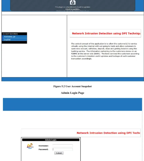 Figure 5.2 User Account Snapshot 