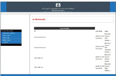 Figure 5.4. Snapshot for admin log in page  