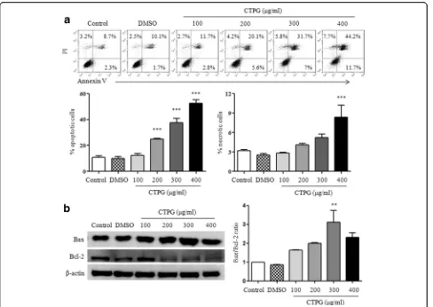 Fig. 2 CTPG induced apoptosis in H22 cells. Cells were treated with different concentrations of CTPG for 24 h